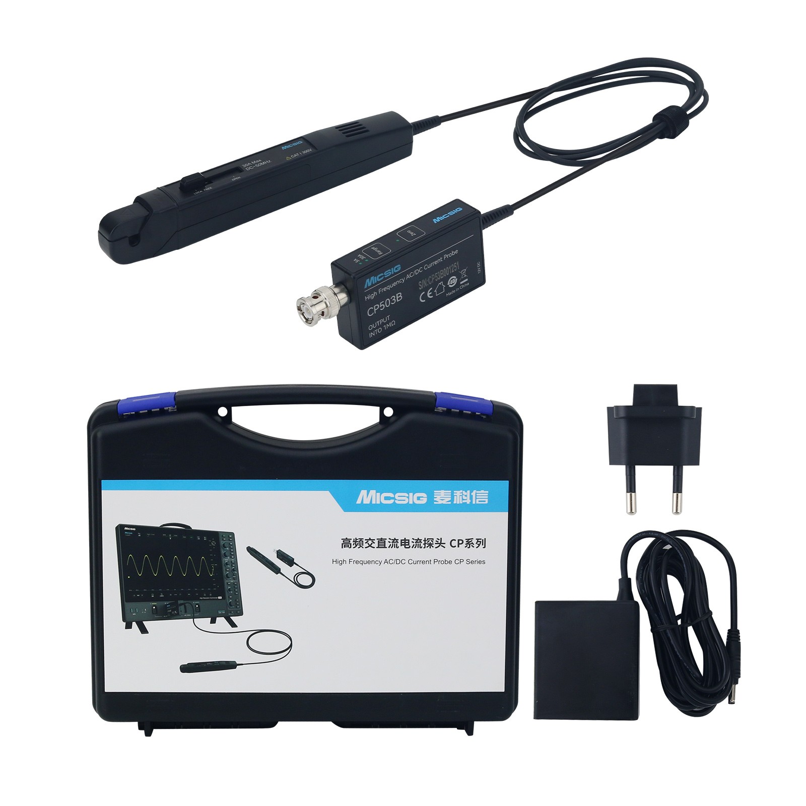 Current Probe Ac Dc 50Mhz Oscilloscope - หัววัดกระแสไฟฟ้า Micsig CP503B 50MHz 5A/30A แบบสองช่วงความถี่สูง