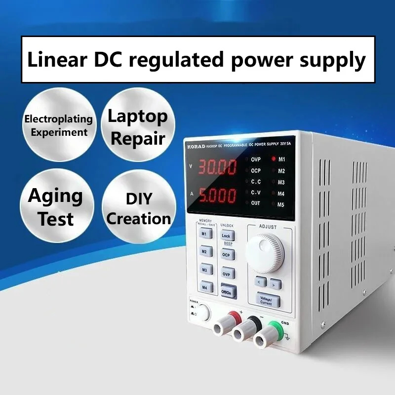 Programmable Linear Dc Power Supply 30V 10A - แหล่งจ่ายไฟกระแสตรงแบบปรับค่าได้ความแม่นยำสูง 30V 60V 2A 3A 5A