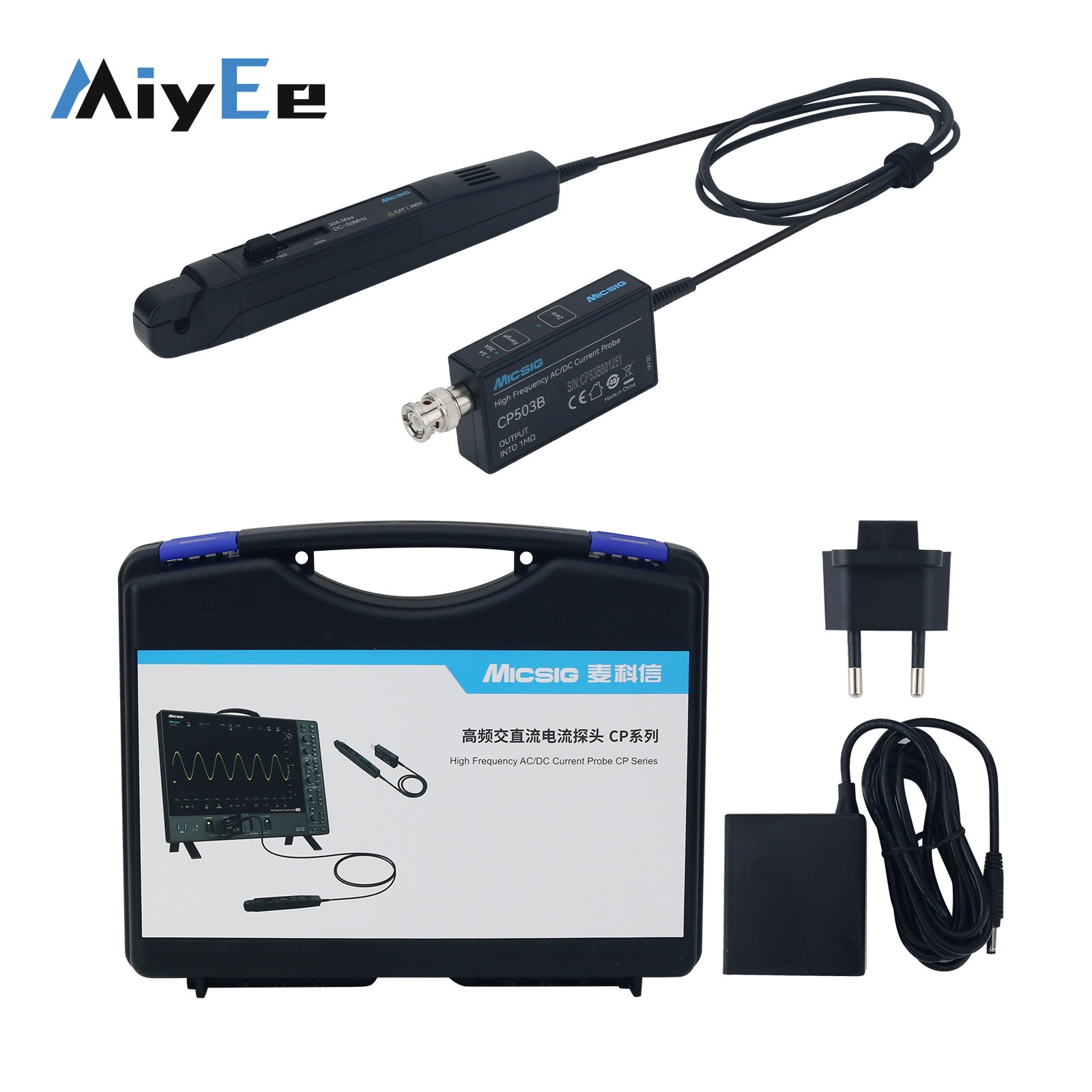 Current Probe Ac Dc 50Mhz Oscilloscope - หัววัดกระแสไฟฟ้า Micsig CP503B 50MHz 5A/30A แบบสองช่วงความถี่สูง