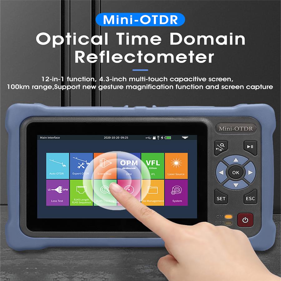 Optical Time Domain Reflectometer Otdr 1310 1550Nm - หน้าจอสัมผัสขนาด 4.3 นิ้ว MINI OTDR 1310/1550nm