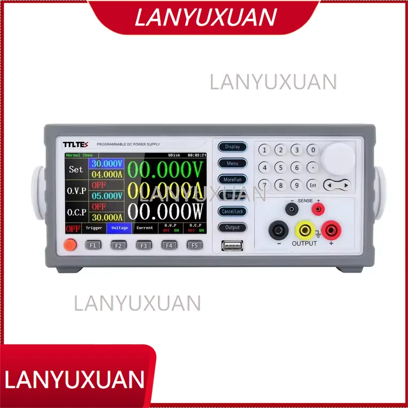 Programmable Linear Dc Power Supply 30V 10A - แหล่งจ่ายไฟแบบเส้นตรง TDPE-L303/5/10SPL5 ความแม่นยำสูง พร้อมหน้าจอสีแบบตั้งโปรแกรมได้ แรงดันไฟฟ้า 30V