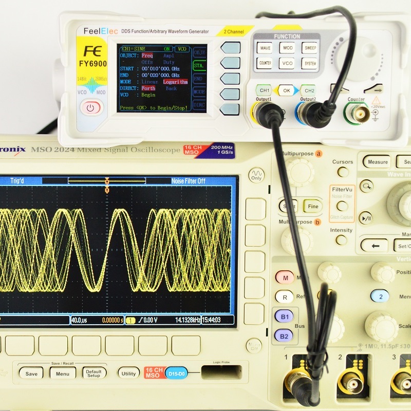 Dual Channel Arbitrary Waveform Function Generator 60Mhz - Feelelec FY6900 0-60MHz เครื่องกําเนิดสัญญาณดิจิตอลฟังก์ชั่นรูปคลื่นตามอําเภอใจ DDS Dual-Channel