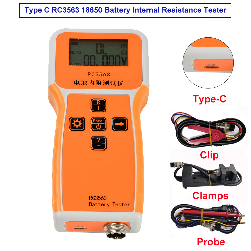 Battery Internal Resistance Tester Four Wire - RC3563 18650เครื่องทดสอบความต้านทานภายในแรงดันไฟฟ้าแบตเตอรี่เครื่องมือทดสอบแบตเตอรี่ไตรเธียมเหล็กฟอสเฟตความแม่นยำสูง