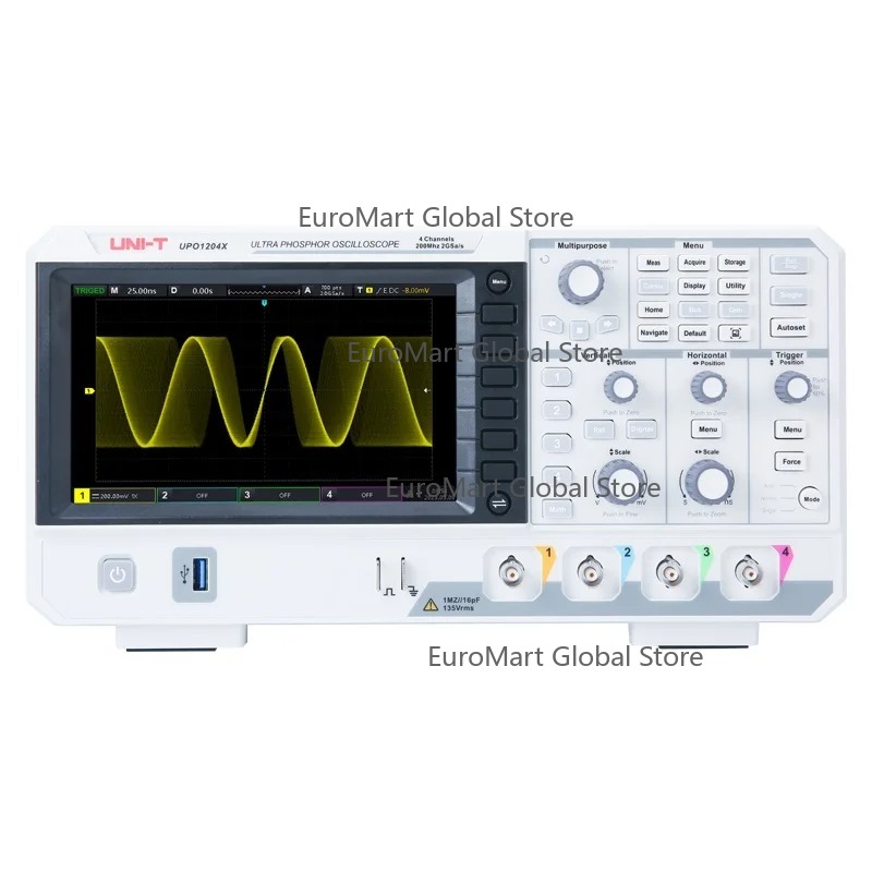 Digital Storage Oscilloscope 4 Channel 100Mhz - ออสซิลโลสโคปดิจิตอล UPO1104X 100MHz 4 ช่องสัญญาณ 2GSa/s