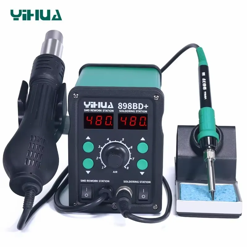 Smd Rework Station Hot Air Soldering 2 In 1 - YIHUA 898BD+ 220V 2 in 1