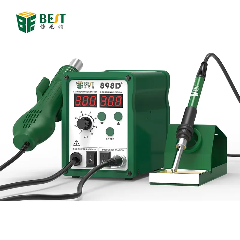 Smd Rework Station Hot Air Soldering 2 In 1 - สถานีบัดกรีดิจิตอล BST-898d+ รุ่นใหม่ 2-in-1 พร้อมจอ LED