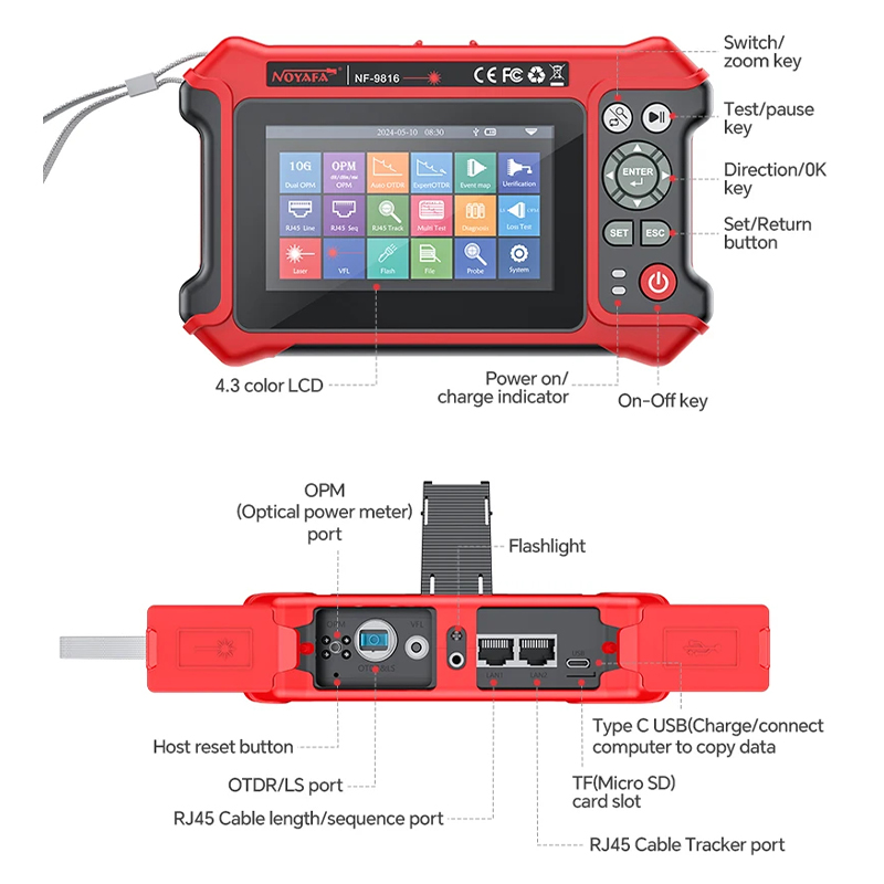 เครื่องทดสอบใยแก้วนำแสง NOYAFA - Optical Time Domain Reflectometer Otdr 1310 1550Nm บทวิจารณ์และราคา