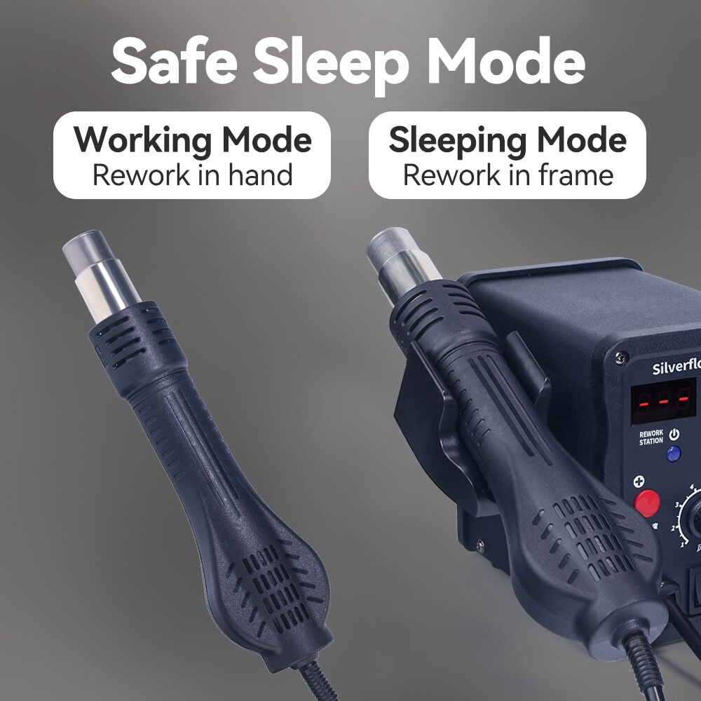 Silverflo 8586D สถานีบัดกรี 2  - Smd Rework Station Hot Air Soldering 2 In 1 บทวิจารณ์และราคา