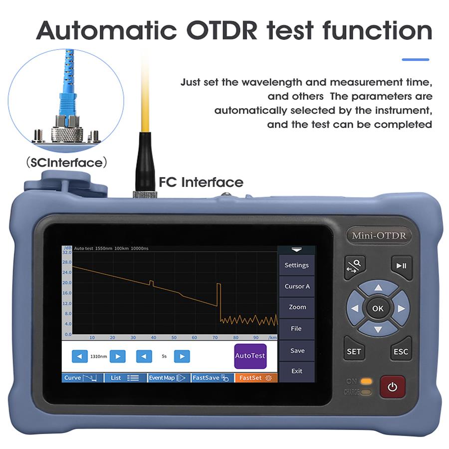 หน้าจอสัมผัสขนาด 4.3 นิ้ว MINI - Optical Time Domain Reflectometer Otdr 1310 1550Nm บทวิจารณ์และราคา