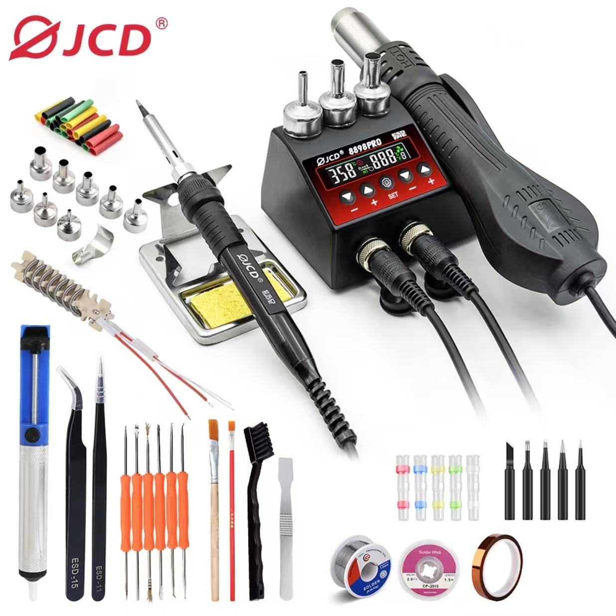 750W SMD Rework สถานีบัดกรี 2  - Smd Rework Station Hot Air Soldering 2 In 1 บทวิจารณ์และราคา