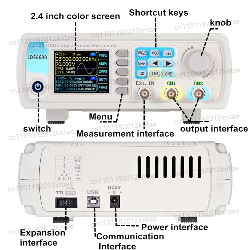 JDS6600 15/30/40/50/60MHz DDS  - Dual Channel Arbitrary Waveform Function Generator 60Mhz บทวิจารณ์และราคา