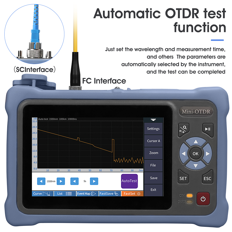 เครื่องทดสอบสายเคเบิลอีเธอร์เน - Optical Time Domain Reflectometer Otdr 1310 1550Nm บทวิจารณ์และราคา