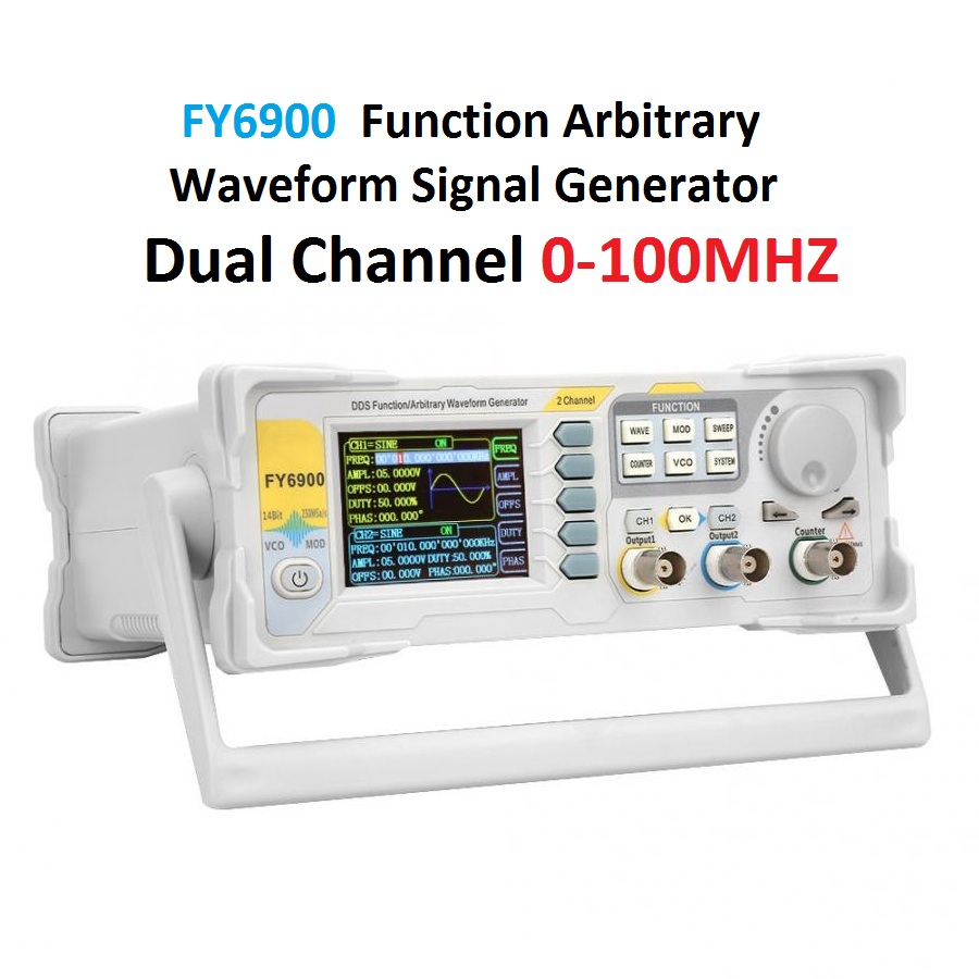 FY6900 เครื่องกำเนิดสัญญาณดิจิ - Dual Channel Arbitrary Waveform Function Generator 60Mhz บทวิจารณ์และราคา