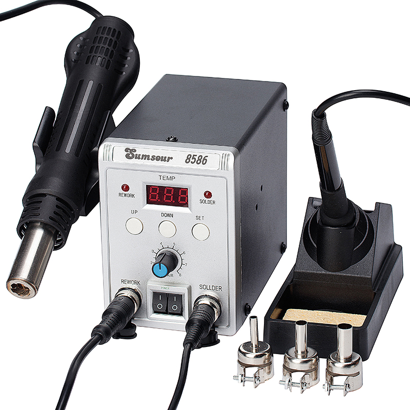 8586 700W 2 ใน 1 ดิจิตอลจอแสดง - Smd Rework Station Hot Air Soldering 2 In 1 บทวิจารณ์และราคา