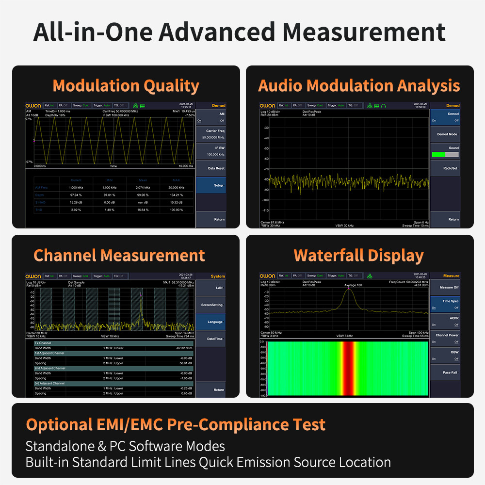 เครื่องวิเคราะห์สเปกตรัม OWON  - Spectrum Analyzer Tracking Generator 1.5Ghz บทวิจารณ์และราคา