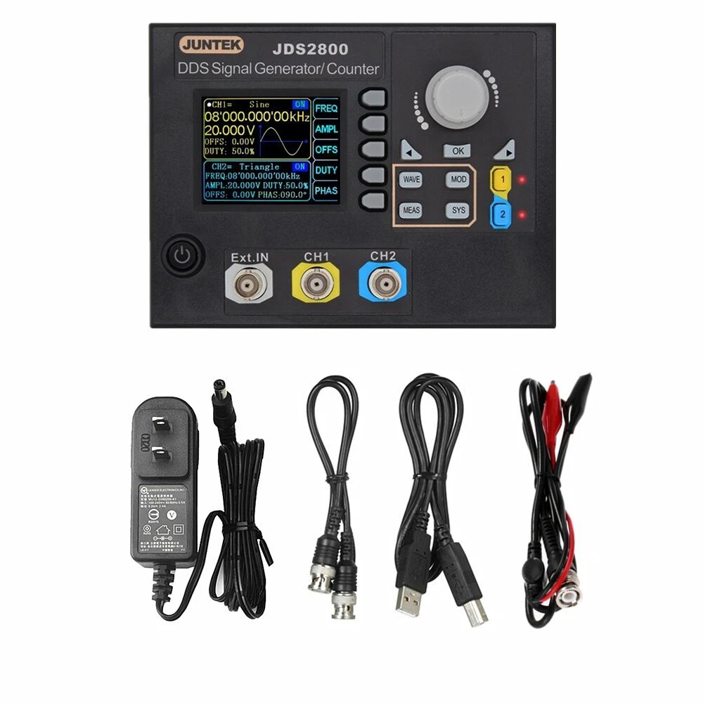 JDS2800-15M 60MHz DDS เครื่องก - Dual Channel Arbitrary Waveform Function Generator 60Mhz บทวิจารณ์และราคา
