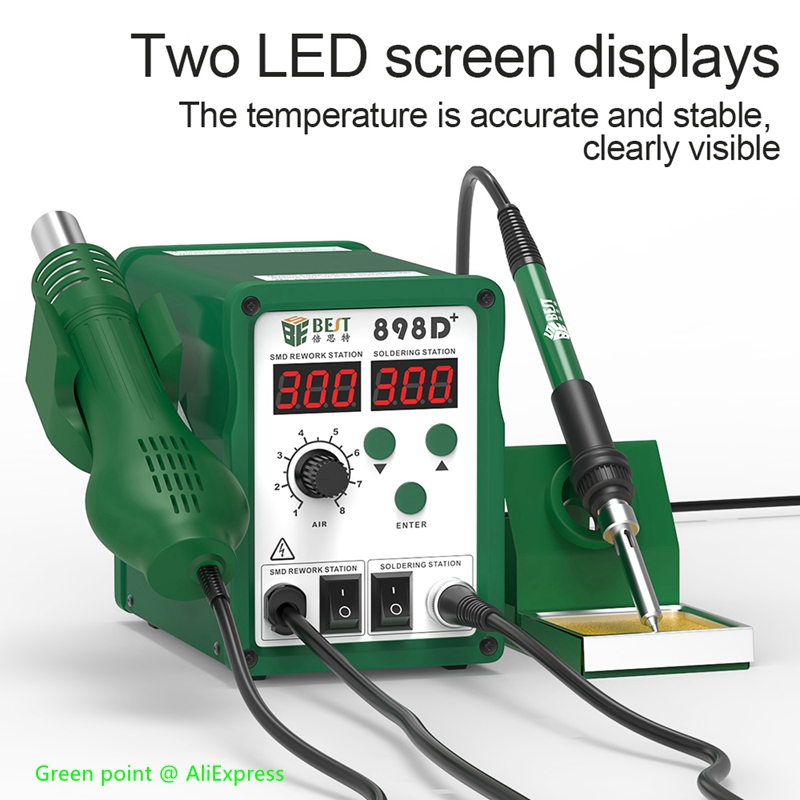 BST-898D + จอแสดงผล LED 2 In 1 - Smd Rework Station Hot Air Soldering 2 In 1 บทวิจารณ์และราคา