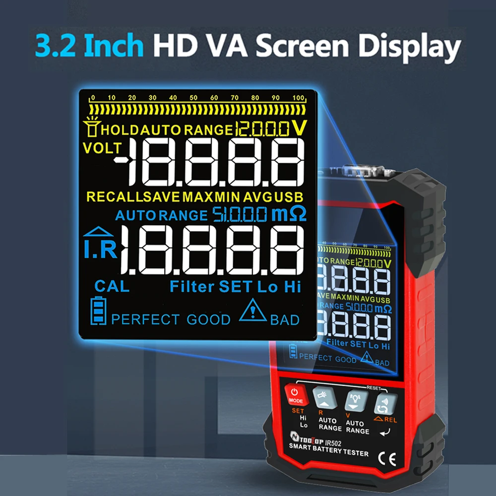 Tooltop ± 120V เครื่องทดสอบควา - Battery Internal Resistance Tester Four Wire บทวิจารณ์และราคา