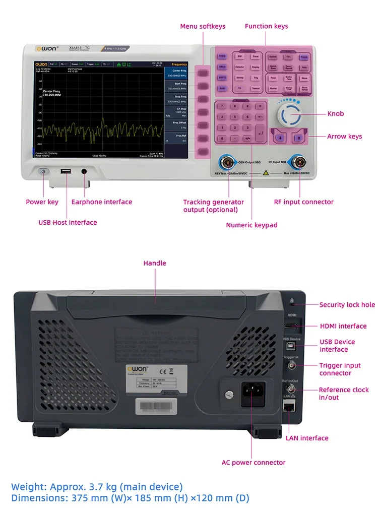 เครื่องวิเคราะห์สเปกตรัม 9kHz  - Spectrum Analyzer Tracking Generator 1.5Ghz บทวิจารณ์และราคา