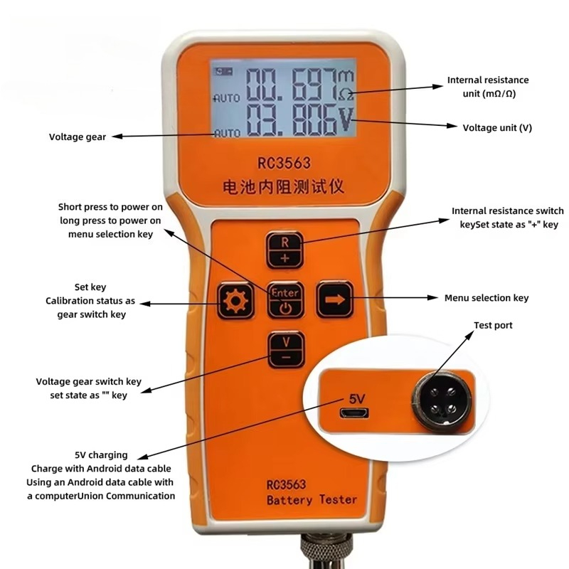 RC3563 เครื่องตรวจจับความต้านท - Battery Internal Resistance Tester Four Wire บทวิจารณ์และราคา
