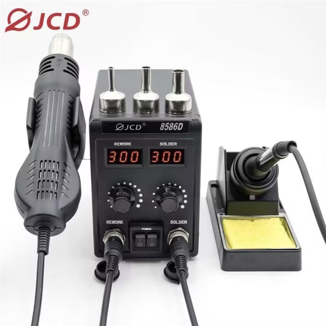 JCD 8586D 2-in-1 สถานีบัดกรี H - Smd Rework Station Hot Air Soldering 2 In 1 บทวิจารณ์และราคา