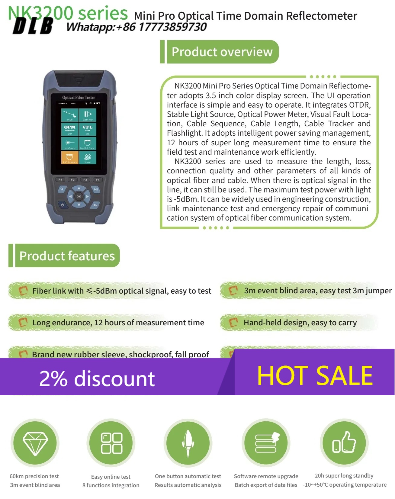 เครื่องวัด OTDR รุ่น NK3200D แ - Optical Time Domain Reflectometer Otdr 1310 1550Nm บทวิจารณ์และราคา